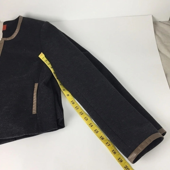 2/$25Neutral Collarless Business casual blazer overcoat suit jacket formal sz 8 - Picture 9 of 16